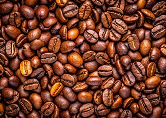 Fototapeta premium Brown Coffee Beans, Empty Space, Decoration, Photography, Still Life, Coffee