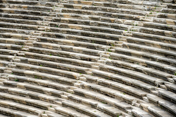 The Ancient City of Side. Port. Peninsula. Turkey. Manavgat. Antalya. The largest amphitheater in Turkey. The main street of the ancient city. Mediterranean Sea. 