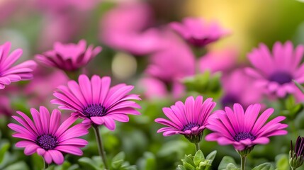 Fototapeta premium Close-up of planting flowers garden maintenance photography