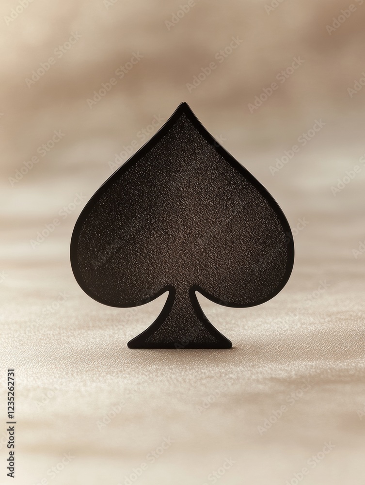 Leinwandbilder black spade symbol displayed on a textured surface for gaming and design inspiration in creative pro