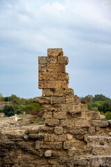 The Ancient City of Side. Port. Peninsula. Turkey. Manavgat. Antalya. The largest amphitheater in Turkey. The main street of the ancient city. Mediterranean Sea. 