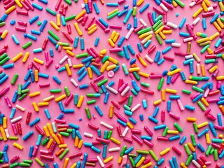 Colorful Sprinkle Pattern Banner Design Pink Background