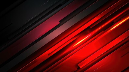 Obraz premium Stunning abstract design featuring bold red and black metallic hues, perfect for a modern digital tech theme.