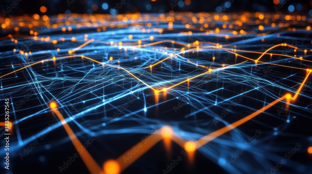 Poster Abstract Network Data Visualization Showing Connections