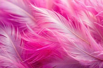 Fototapeta premium Delicate Swan Feather Pink Background Fashion Photography