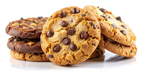 Delicious Chocolate Chip & Oat Cookies - Bokeh Background