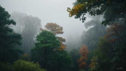 fog in the forest