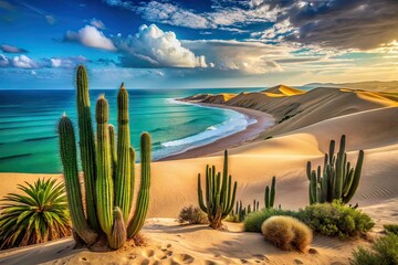 Desert Ocean, Surreal Seascape, Abstract Photography, Coastal Dunes, Underwater Landscape