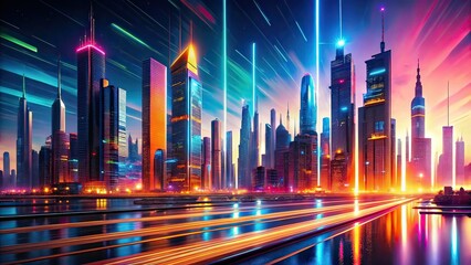 Drone Photography Abstract Backgrounds - AI Generated Sci-Fi Scenes for Advertising & More