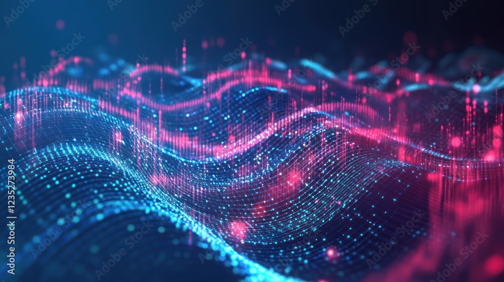 Poster Abstract Digital Data Wave Visualization