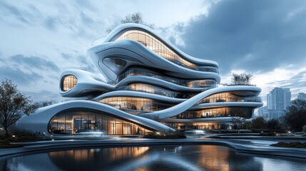 Futuristic Building Design Modern Architectural Marvel