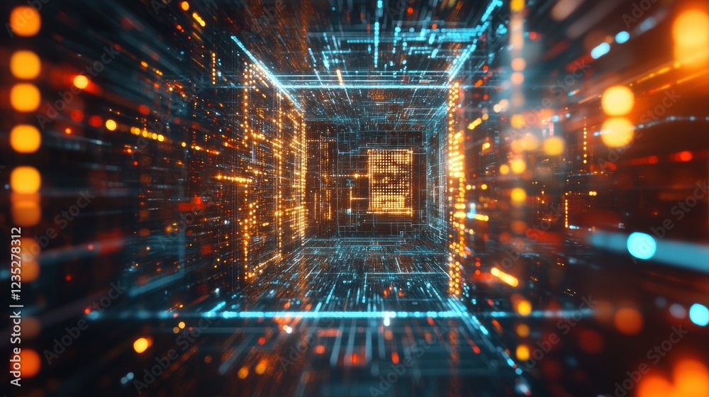 Poster Abstract Digital Data Stream Tunnel Visualization