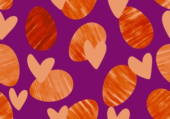 Easter seamless pattern with eggs for wallpaper and fabrics and textiles