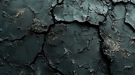 Fototapeta premium Dark cracked earth texture background