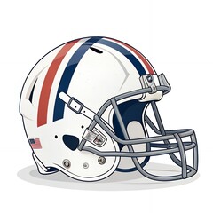 Fototapeta premium American Football Helmet Sports Equipment Game Day Team Colors Illustration