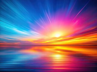 Obraz premium Futuristic Gradient Abstract Wallpaper - Pink Orange Blue