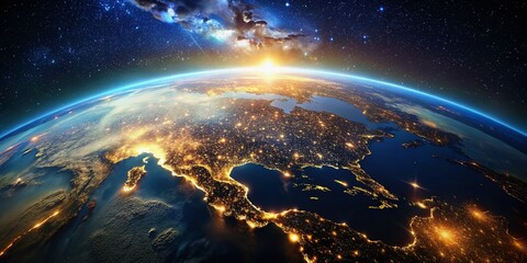 Earth's Night Lights from Space: A Tapestry of Urban Civilization