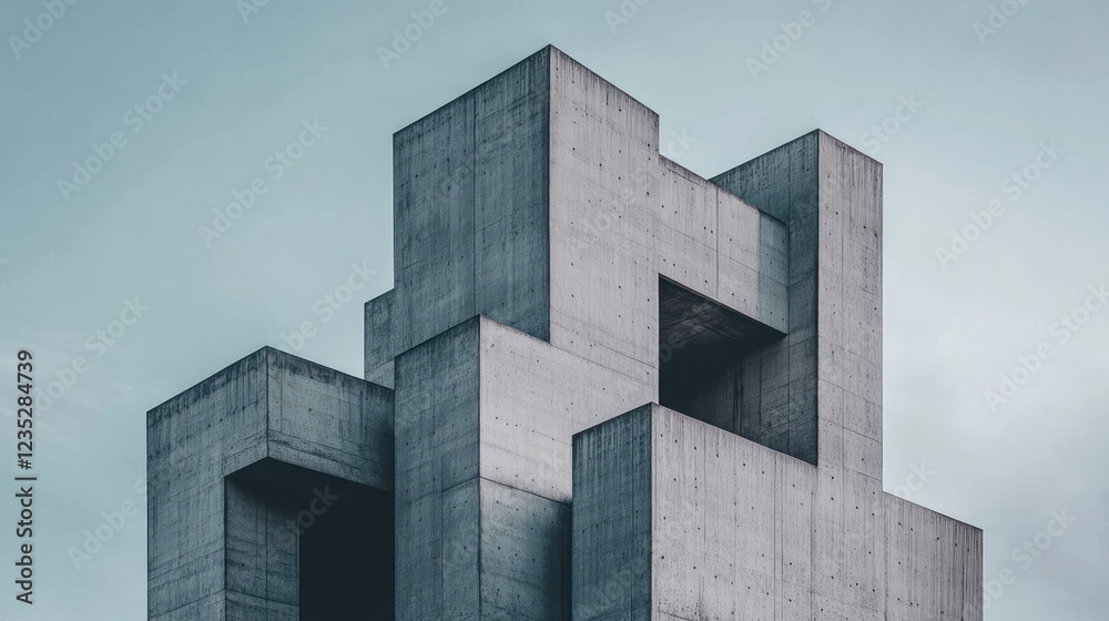 Poster abstract concrete structure architectural design