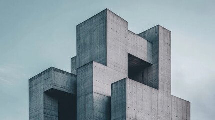 Abstract Concrete Structure Architectural Design