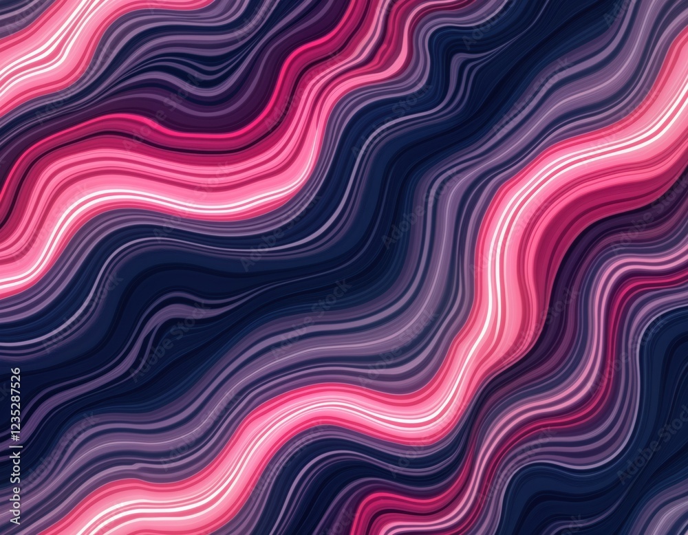 Leinwandbilder abstract design featuring flowing lines. swirling patterns in shades of blue, pink. seamless texture