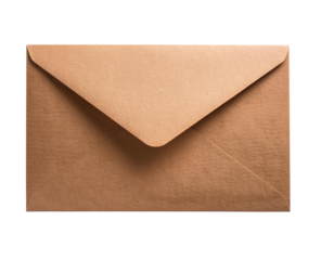 Envelope top view isolate on transparency background PNG