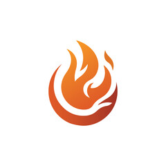 Fire Flame Logo Design with Modern Colorful Luxury Vector Template