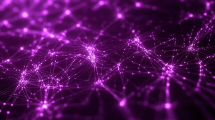Abstract Purple Network Digital Connections