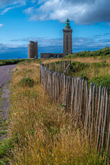 Obraz premium Lighthouse on the Cap Fréhel in Brittany, France