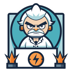 Conductivity Meter Laboratory Research Vector | Clipart, Line Art & Cartoon Illustration, Conductivity meter lab research vector—clipart, cartoon, and line art for digital use on white background.