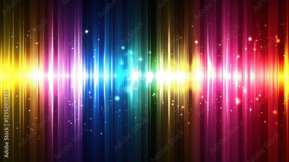 Poster rainbow light streaks abstract background image
