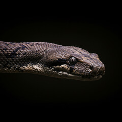 Obraz premium Professional portrait of isolated image of titanoboa the biggest snake ever generative ai 