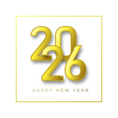 2026 Happy New Year Background Design. Greeting Card, Poster, Illustration Banner. 
