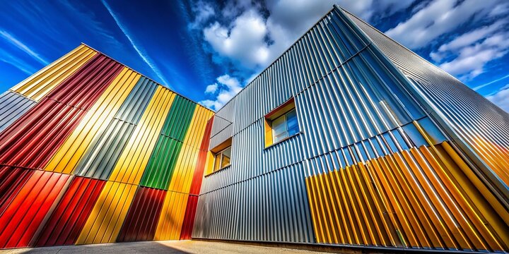 Galvanized Sheets Wall Architecture Modern Wood Concrete Design