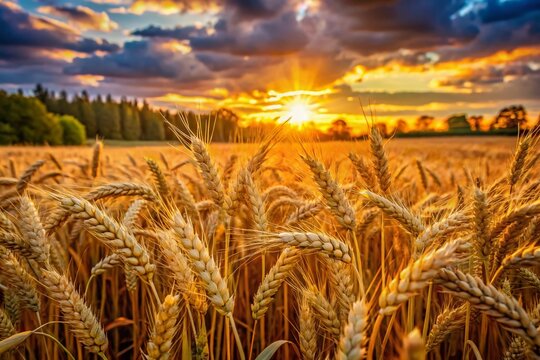 Golden Hour Glow on Latvian Rupjmaize in a Rye Field