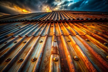 Grunge Rusty Metal Sheet with Rivets Texture Background