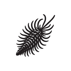 Black Color Sea Cucumber silhouette design Vector Illustration, Solid White Background (7).eps