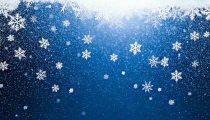 Blue Christmas background. Background with snowflakes. Blue background with white snowflakes.