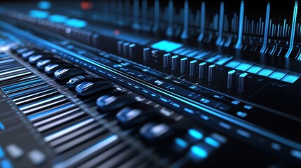 Futuristic Digital Audio Workstation Interface Design