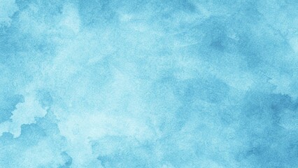 Fototapeta premium Abstract blue watercolor background featuring clouds in shades of turquoise, teal, and white, evoking a dramatic sky.
