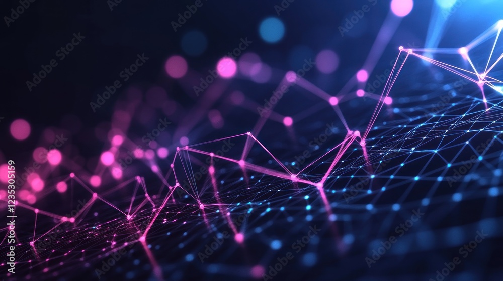 Poster Abstract Network Data Visualization Showing Connections