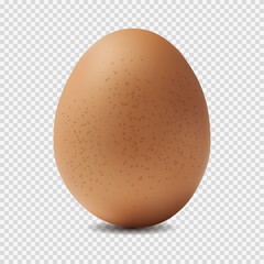 Realistic egg isolated on transparent background. 3d egg on transparent background