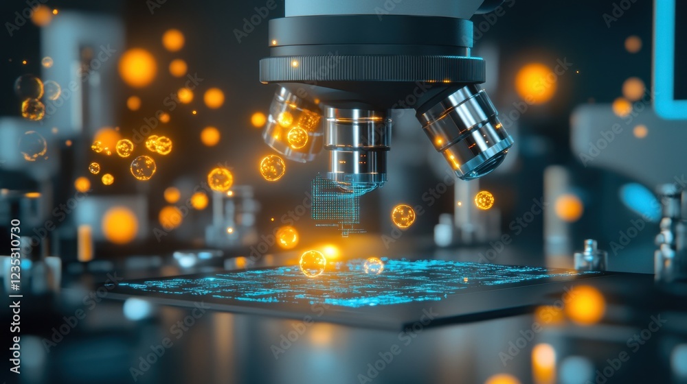Aufkleber Advanced Microscope Analyzing Microscopic Data Structures