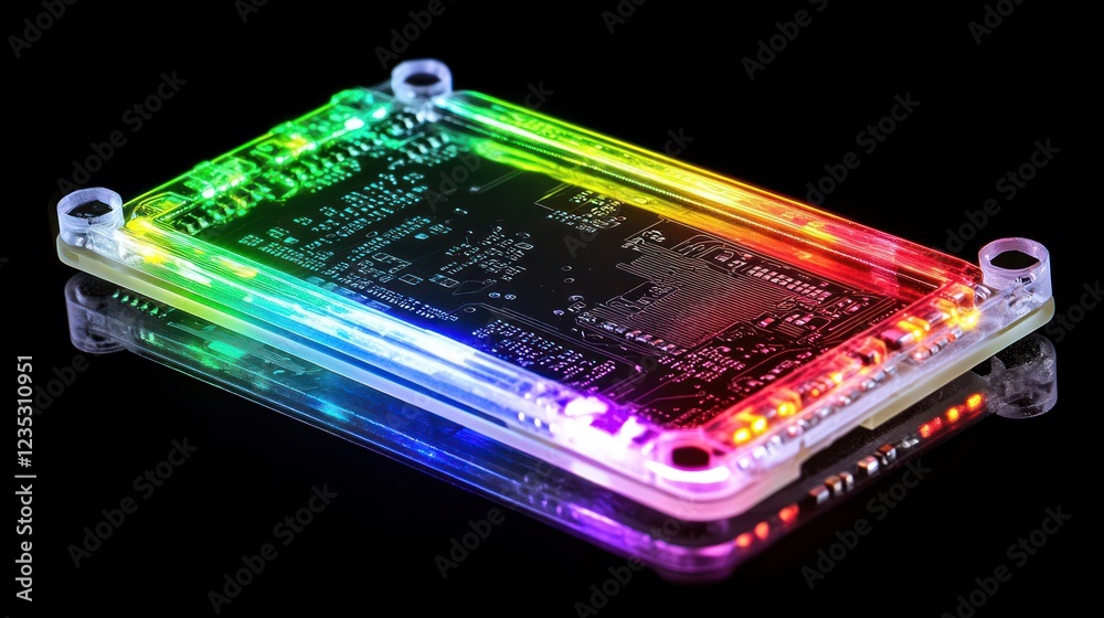 Poster Illuminated Circuit Board in Transparent Case