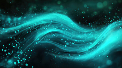 Fototapeta premium Glowing Blue Wave of Light - Abstract Digital Energy Flow