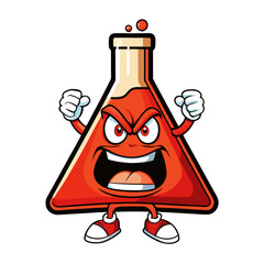 Erlenmeyer Flask Laboratory Research Vector | Clipart, Cartoon, Line Art Illustration, Erlenmeyer flask lab research vector illustration, perfect for science clipart, cartoons, and line art.