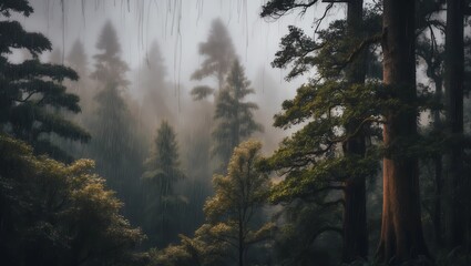 4k raindrop with forest wallpaper