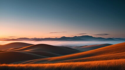 sunset in the mountains