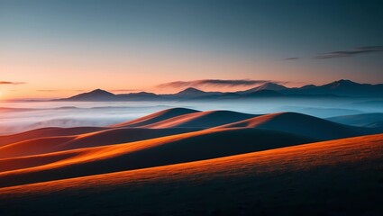 Fototapeta premium sunset in the mountains