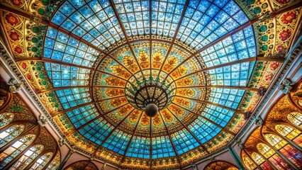 Obraz premium Majestic Ceiling of Palau de la Musica
