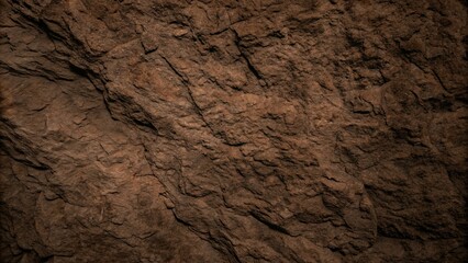 Fototapeta premium Close-up of a red-brown rock texture background, showcasing a dark, rugged surface ideal for design use.